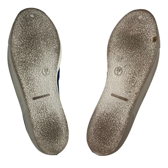 TOPSHOP BLUE/PURPLE IRIDESCENT SLIP ON TRAINER SNEAKERS - Picture 14 of 16